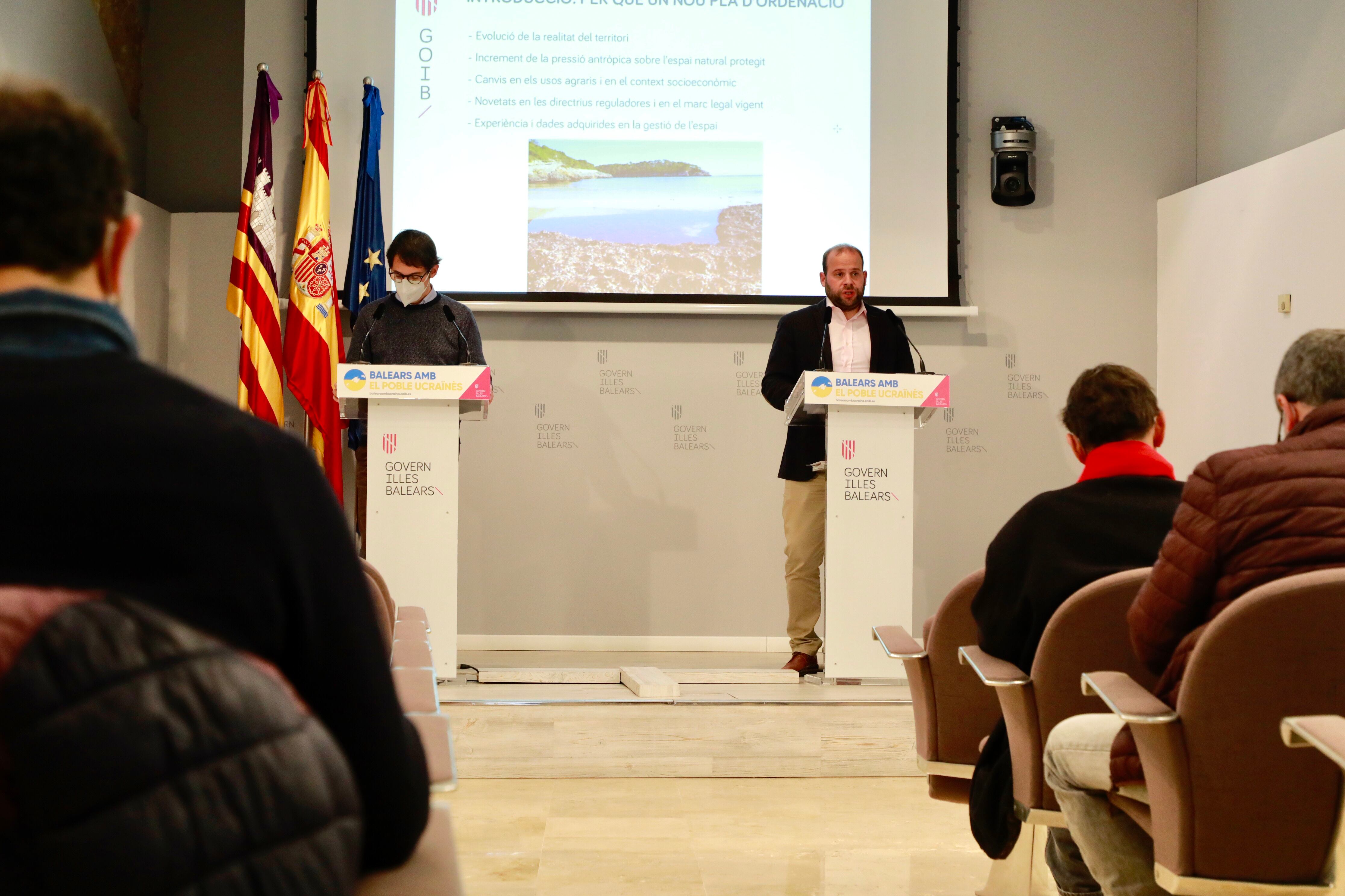 El conseller de Medio Ambiente y Territorio explica el Decreto por el que se aprueba el PORN de Mondragó. CAIB