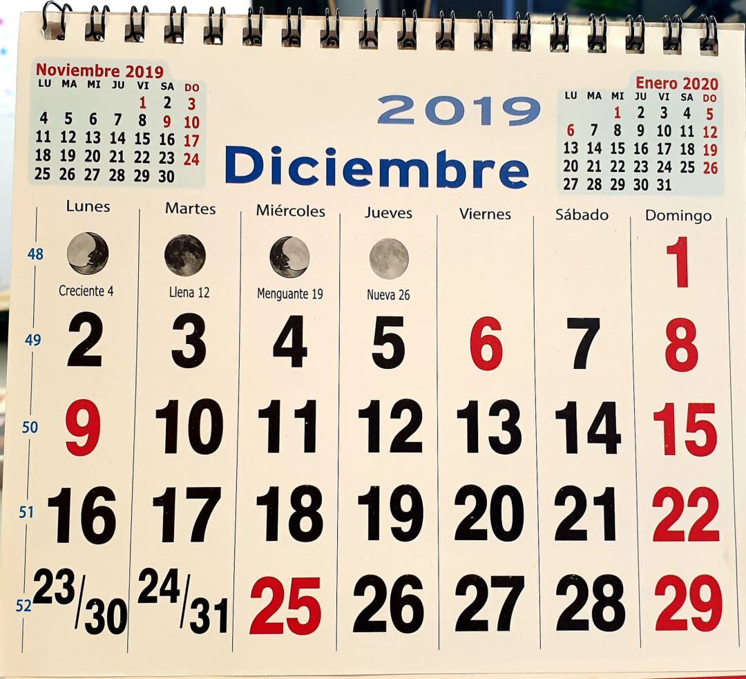 Calendario 2019