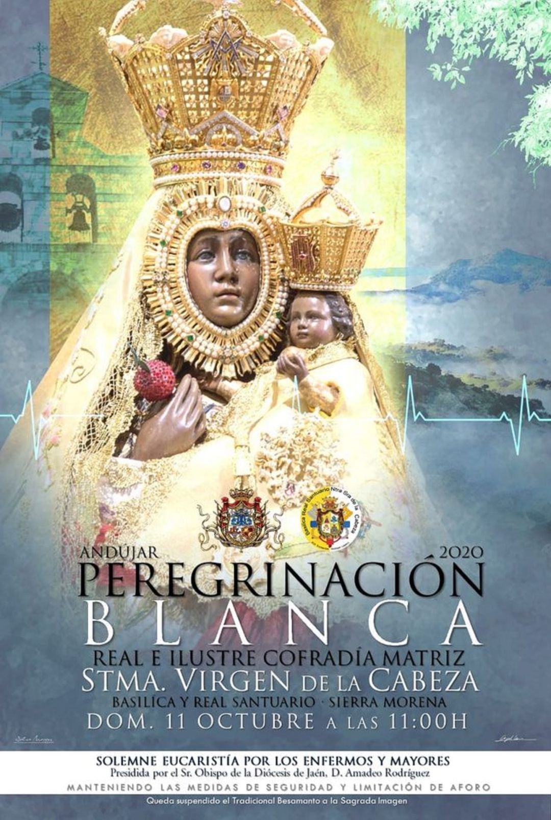 Cartel anunciador de la Peregrinación Blanca 2020