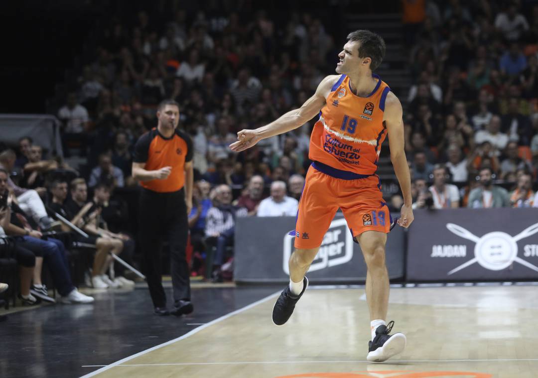 San Emeterio durante un partido de Euroliga 