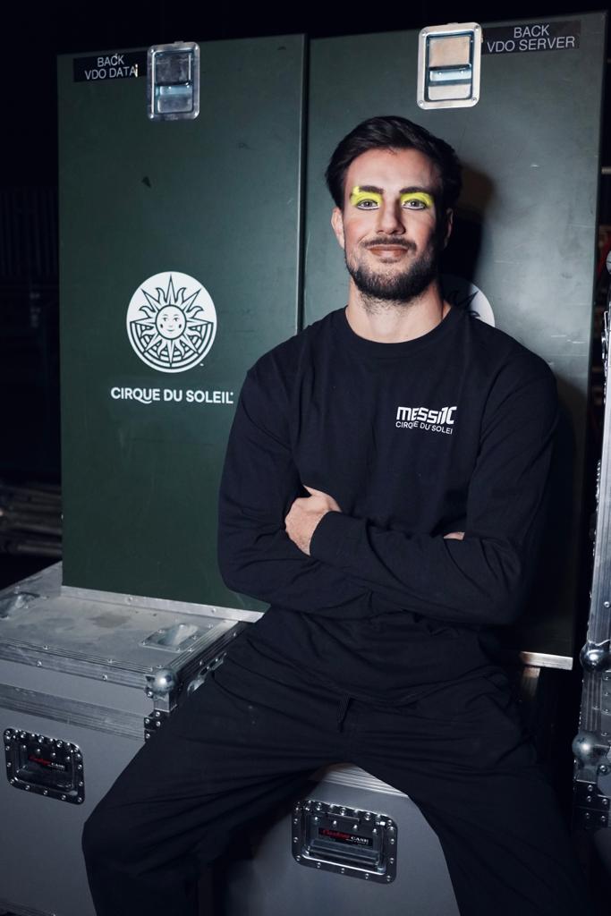 Alvaro Medrano, caracterizado en el espectáculo