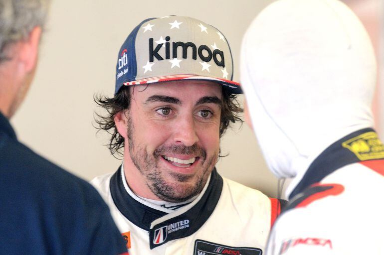 Fernando Alonso, sonriente, el pasado domingo, en Daytona