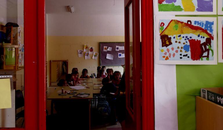 Clase de un colegio de Móstoles