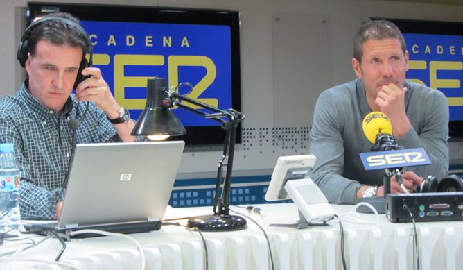 José Ramón de la Morena y Diego Pablo Simeone en 'El Larguero'