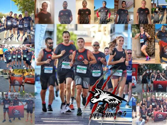 Algunos de los componentes de este grupo de aficionados al running