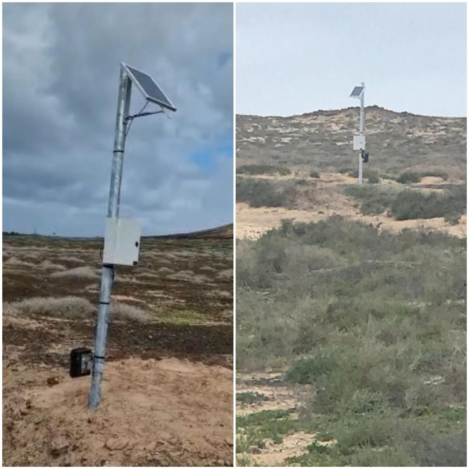 Torretas instaladas en La Graciosa.