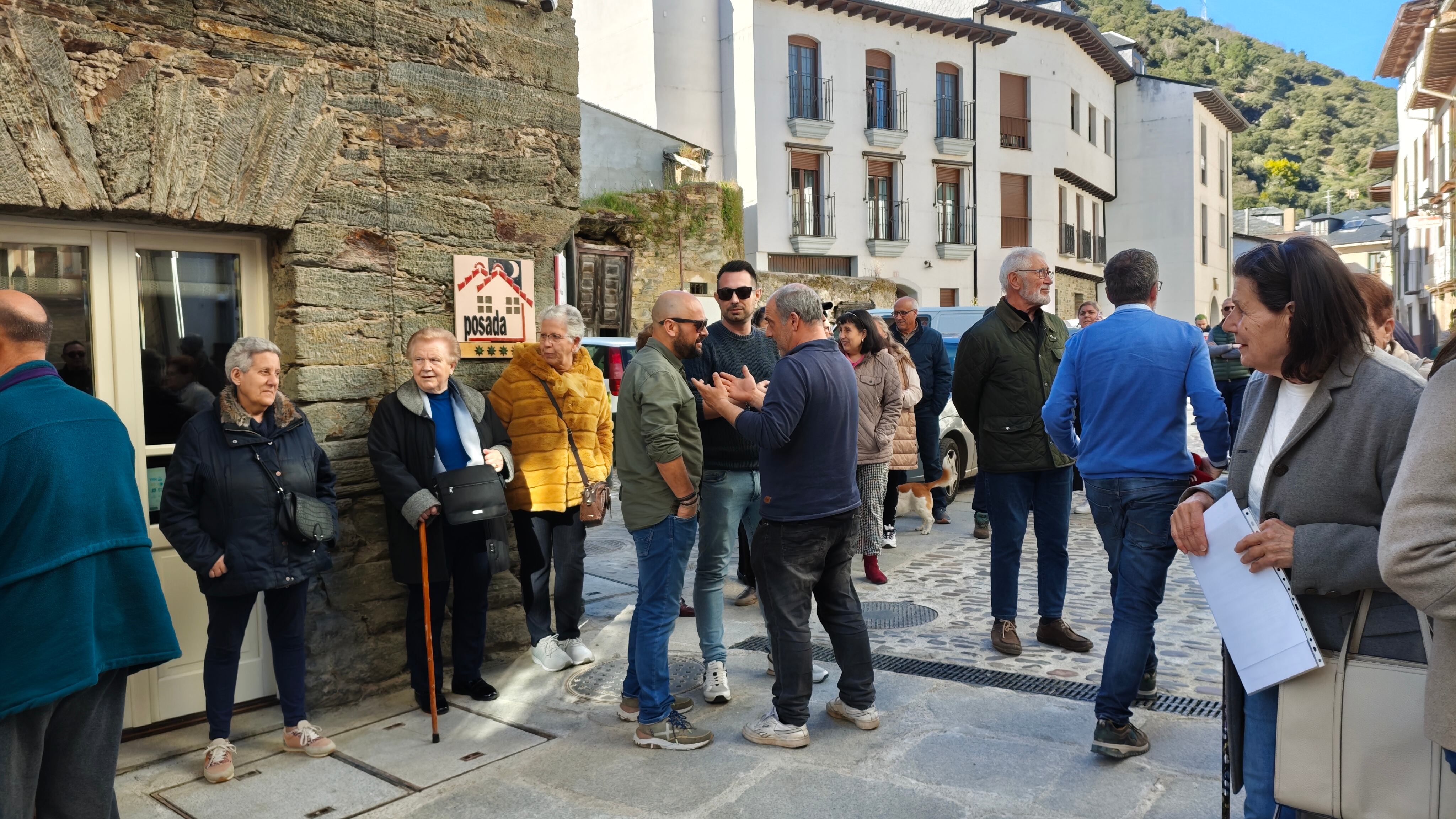 Momentos antes de la movilización