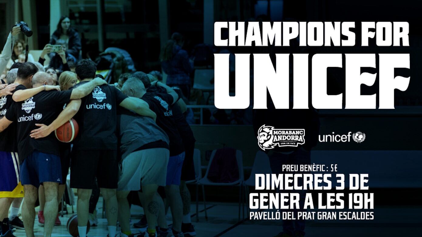 Cartell del partit benèfic Champions for Unicef