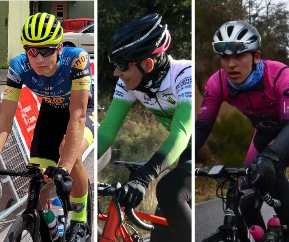 Eder Izcara, Álvaro López y Marcos Gómez -de izq a dch.--