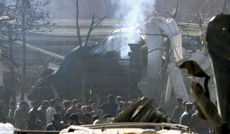 Explosión provocada por un coche bomba en Kabul.