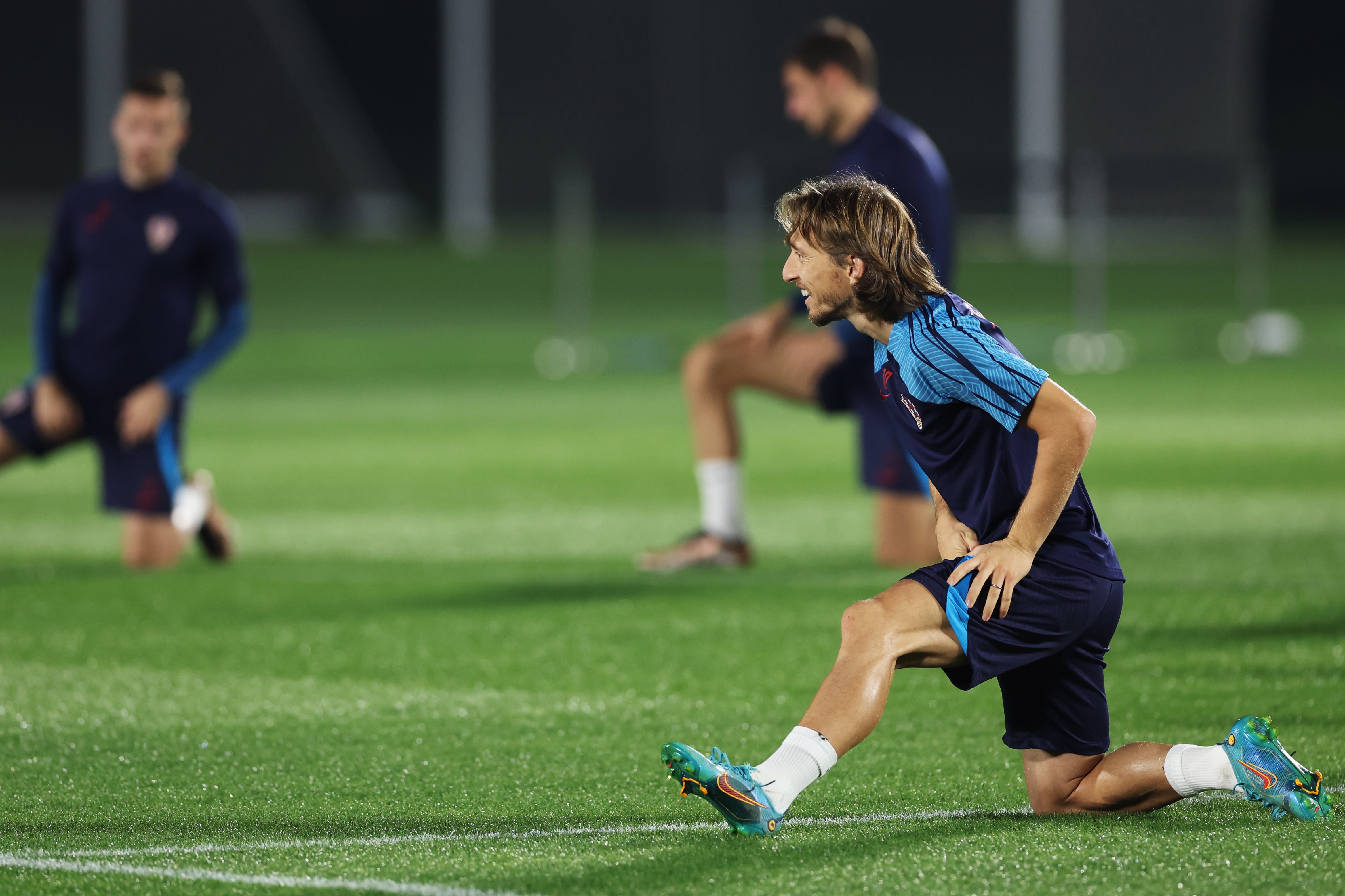 Modric, durante el último entrenamiento de Croacia antes del tercer y cuarto puesto.