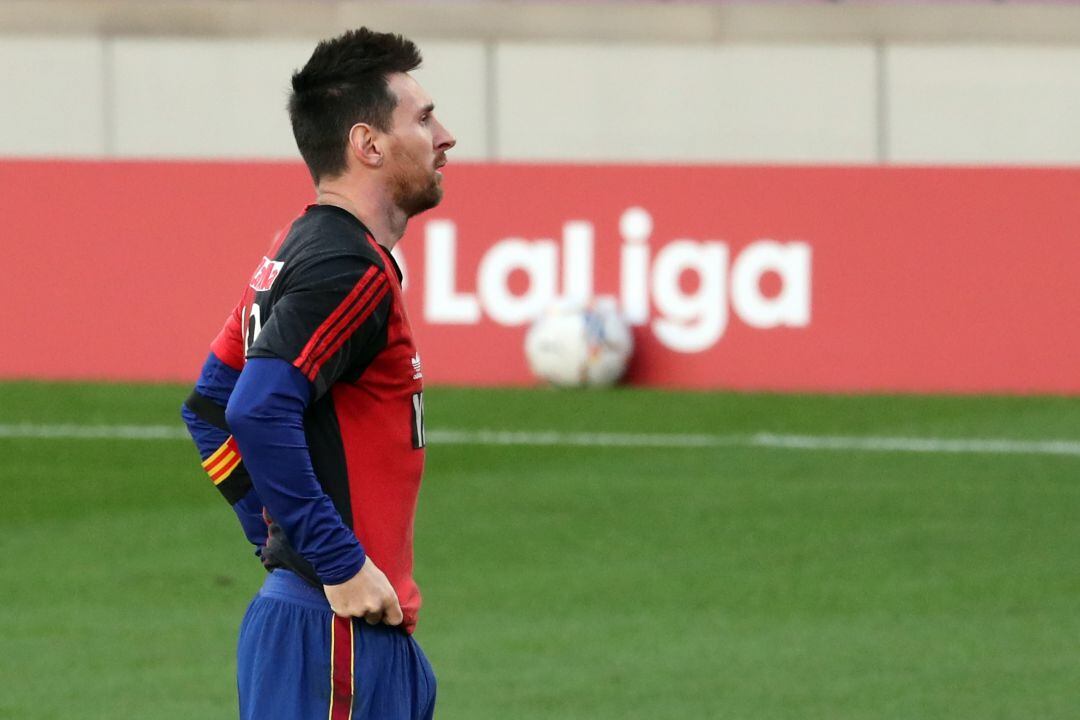 Messi, durante el partido contra Osasuna.