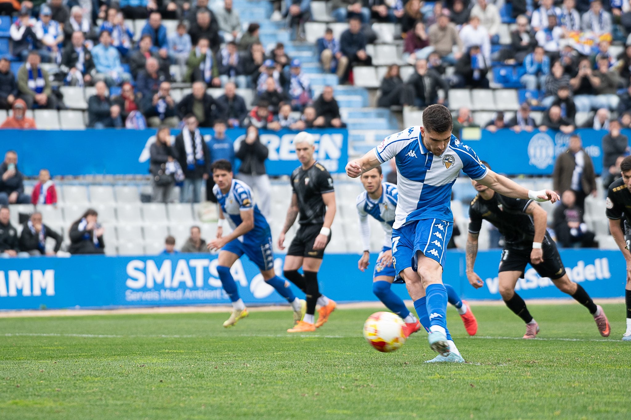 Acción del penalti del 1-1