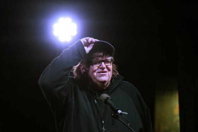 Michael Moore fue uno de los organizadores de la protesta