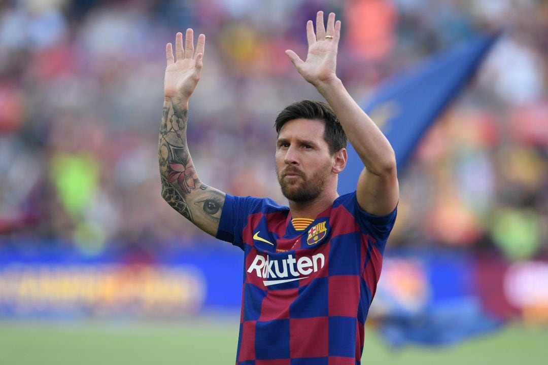 Leo Messi, con la camiseta del Barcelona