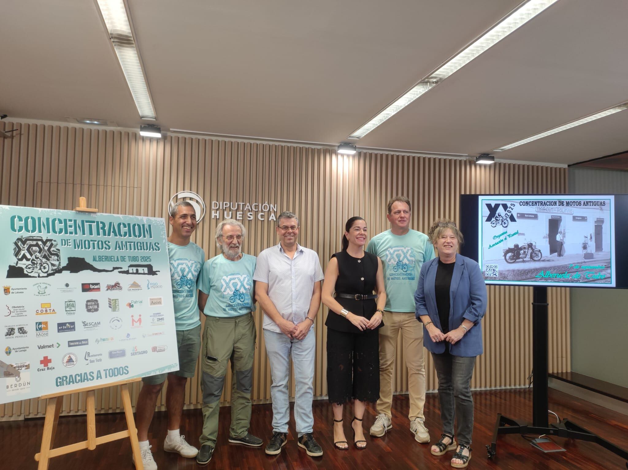 Presentación de la XX Concentración de Motos Antiguas en Alberuela de Tubo en la DPH.