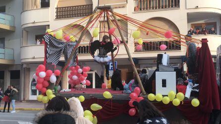 Una de las carrozas de Santa Eulària