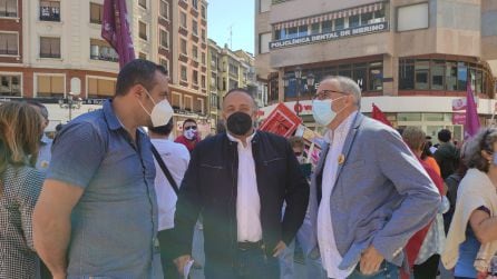 De izq. a dcha. el alcalde de Corullón, Luis Alberto Arias, el presidente del CCB, Gerardo Álvarez y el alcalde de Ponferrada, Olegario Ramón