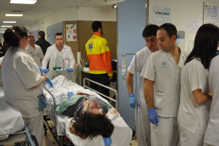 Imatge d'arxiu de les urgències de l'hospital Josep Trueta de Girona durant un simulacre