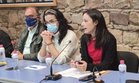 Isabel Franco, durante su intervención en Linares.