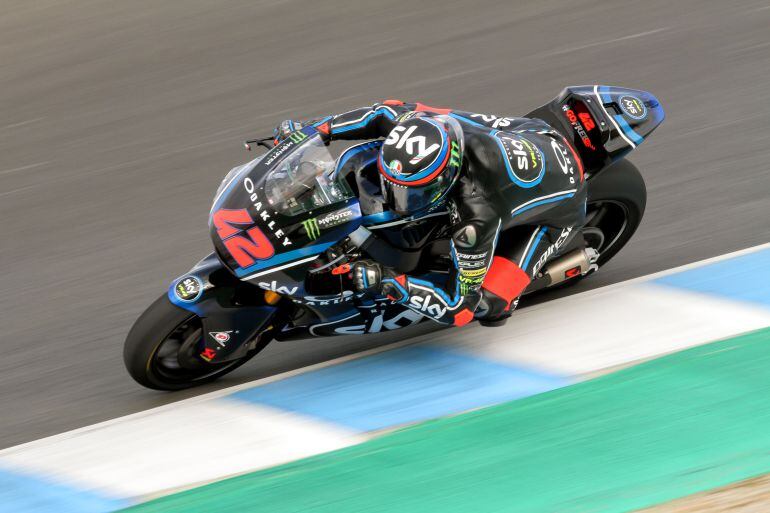 Francesco Bagnaia rodando este lunes en el Circuito de Jerez