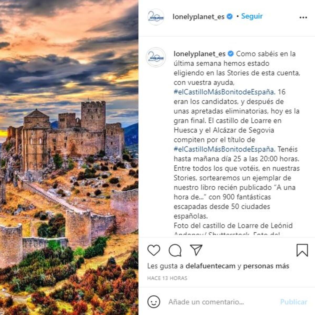 El castillo de Loarre finalista para ser elegido “El castillo más bonito de España”