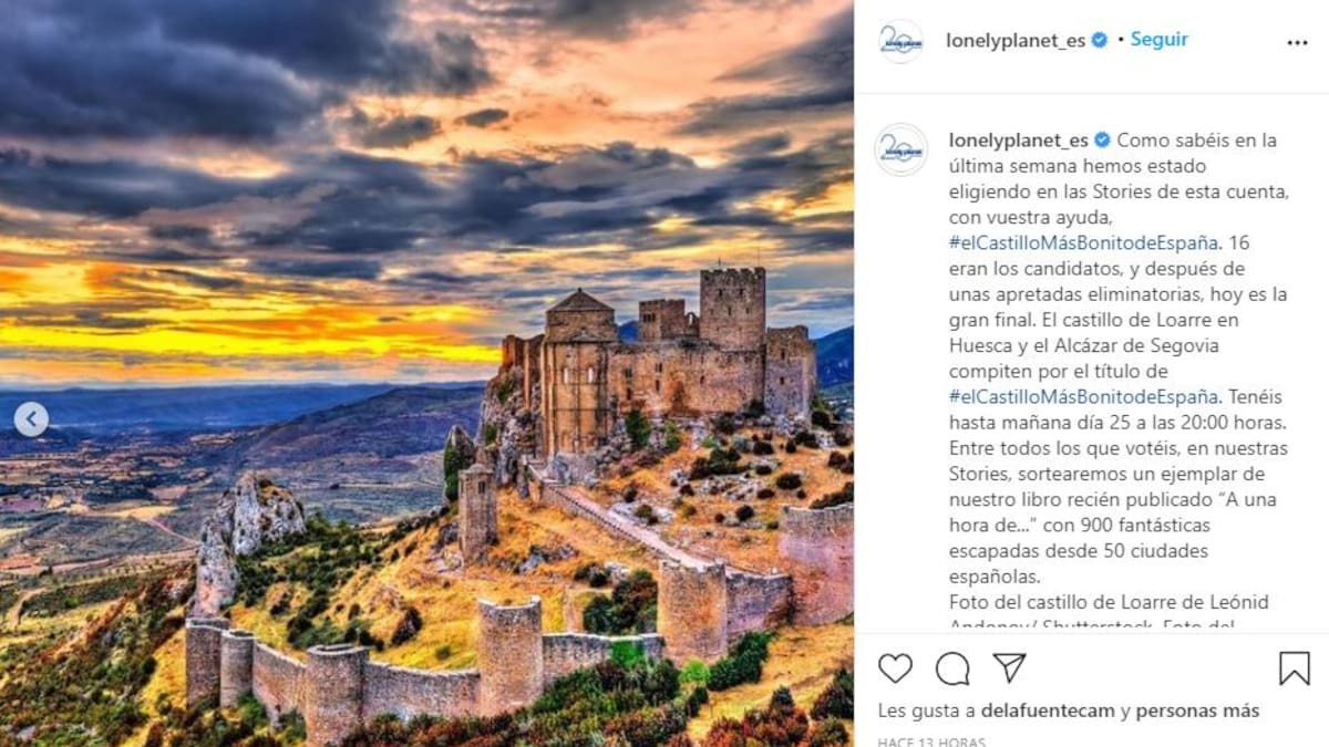 El castillo de Loarre gana el concurso #elCastilloMásBonitodeEspaña de Lonely Planet