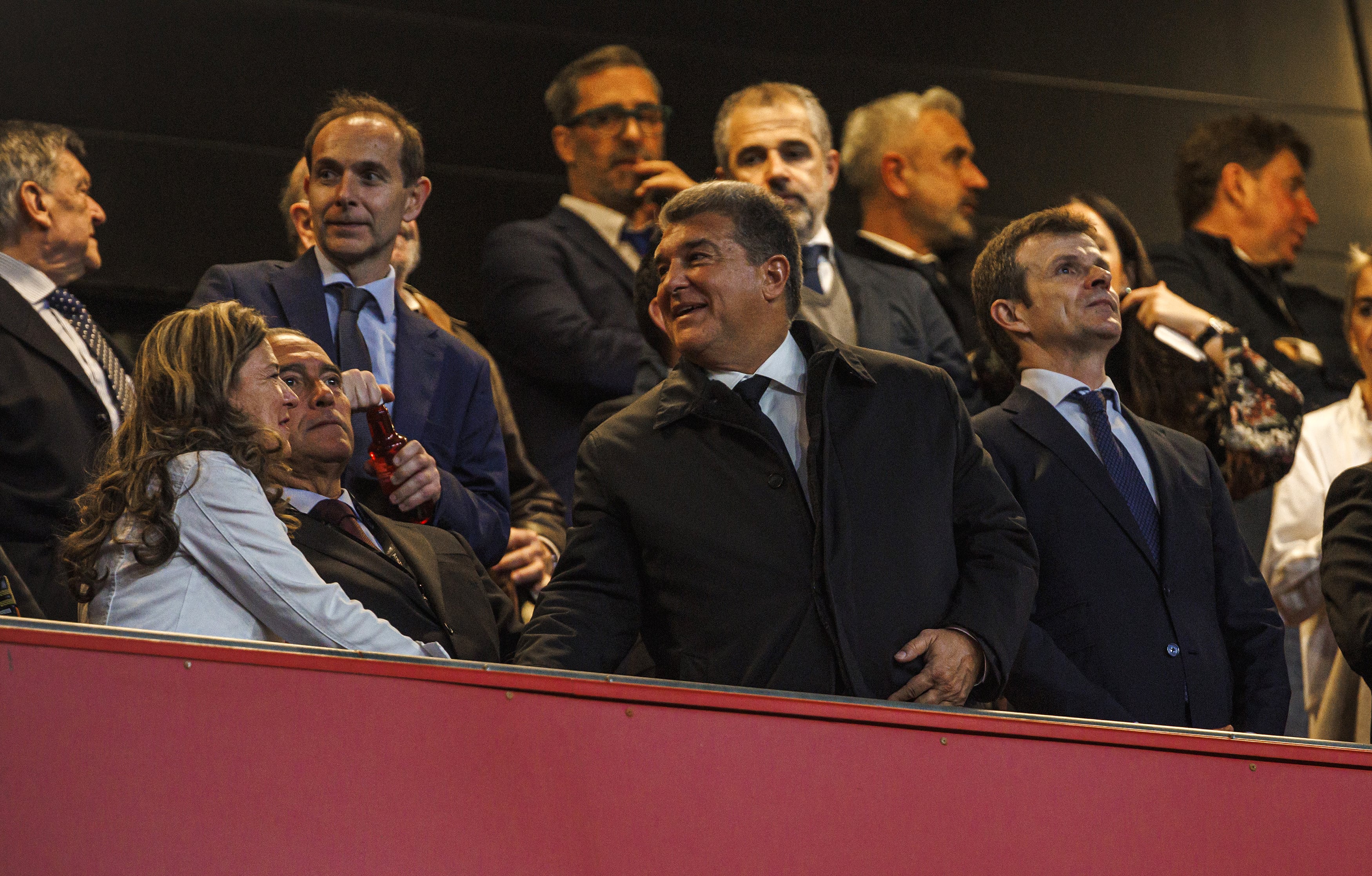 Laporta, durante el Athletic 0-1 Real Madrid.