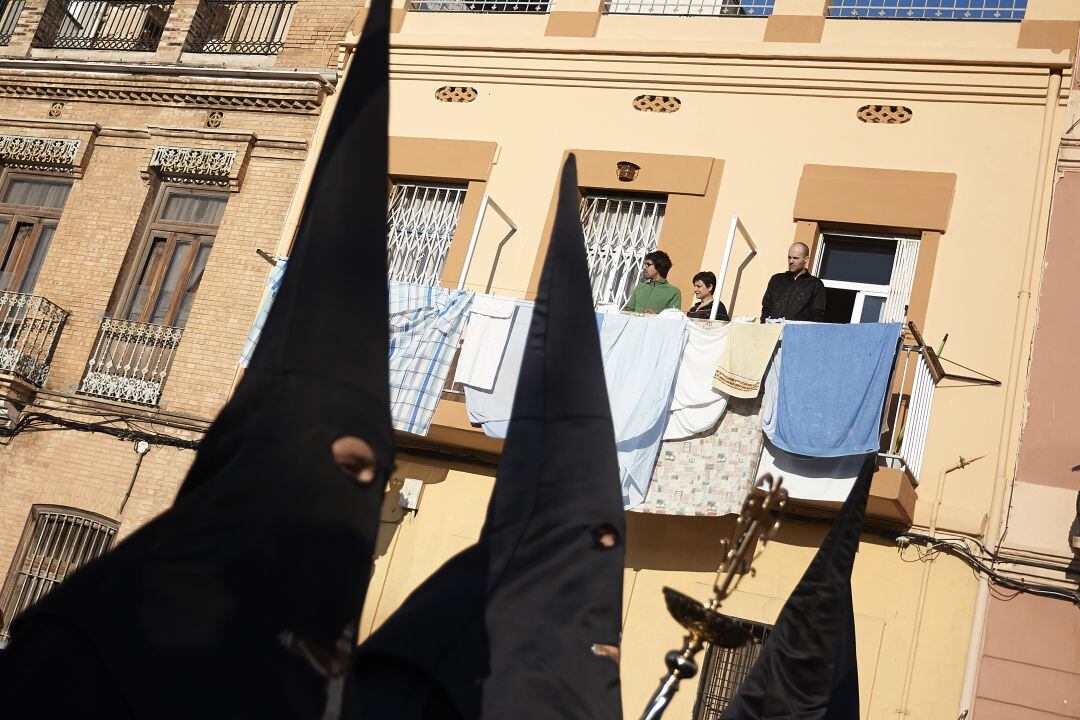 Imagen de una procesión de la Semana Santa Marinera en su edición de 2018