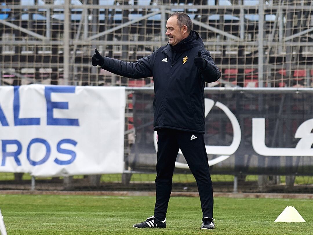 Víctor Fernández, durante un entrenamiento en las instalaciones de la Ciudad Deportiva