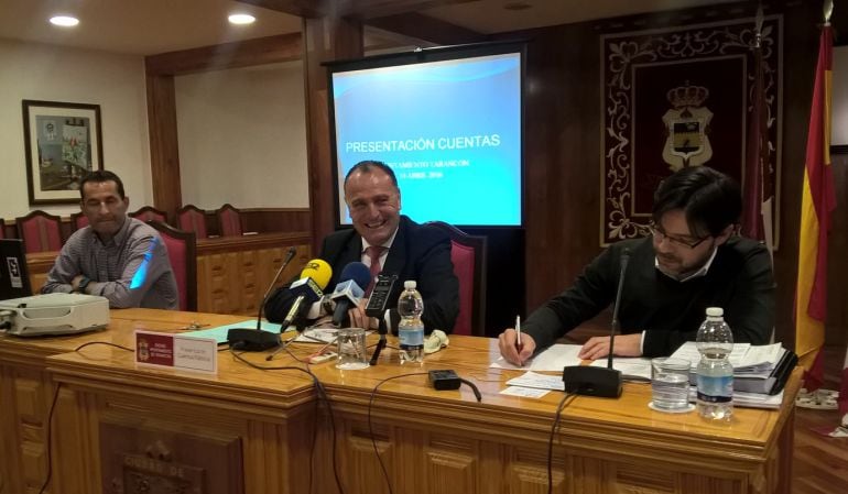 López Carrizo durante la presentación de las cuentas del Ayuntamiento de Tarancón