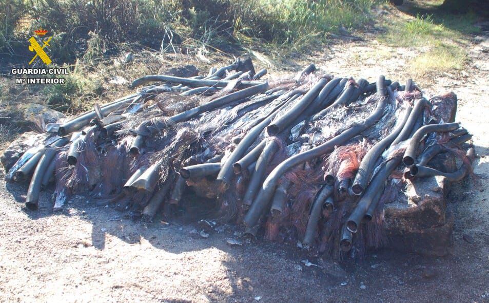 Imagen del cobre robado