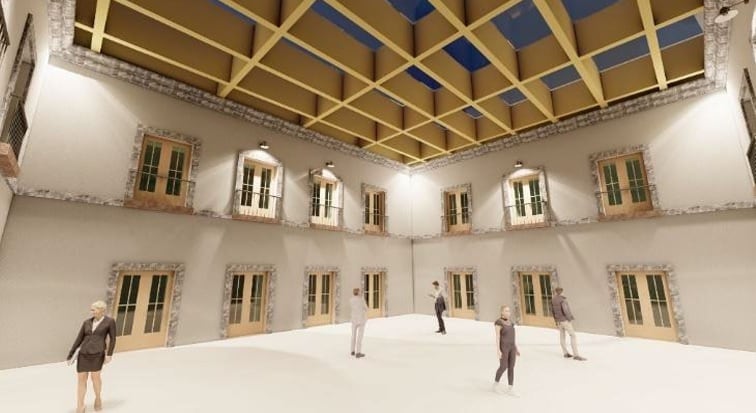 Recreación de la obra en el Torrente Ballester