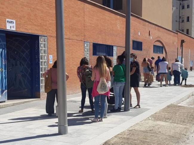 Primer día de clase en el centro Tomás Bretón de Madrid