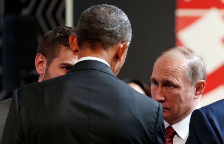 Barack Obama y Vladímir Putin. 