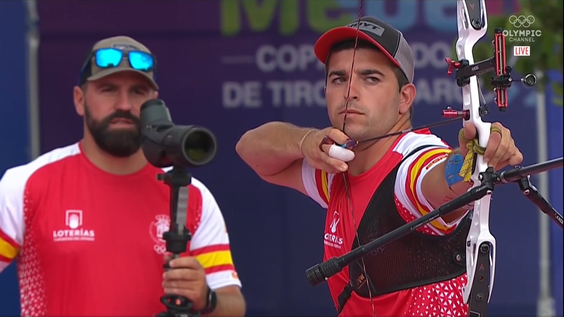 Miguel Alvariño, durante su participación en la cita de Medellín (foto: Real Federación Española de Tiro con Arco)