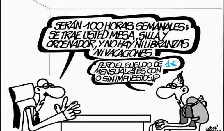 Forges dibuja sobre la explotación laboral en el país.