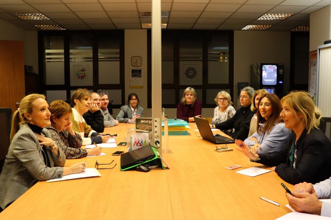 Un moment de la reunió mantinguda aquest dilluns per representants dels partits que donen suport al govern de coalició amb la FAAD sobre l'accés de les persones amb discapacitat al vot.