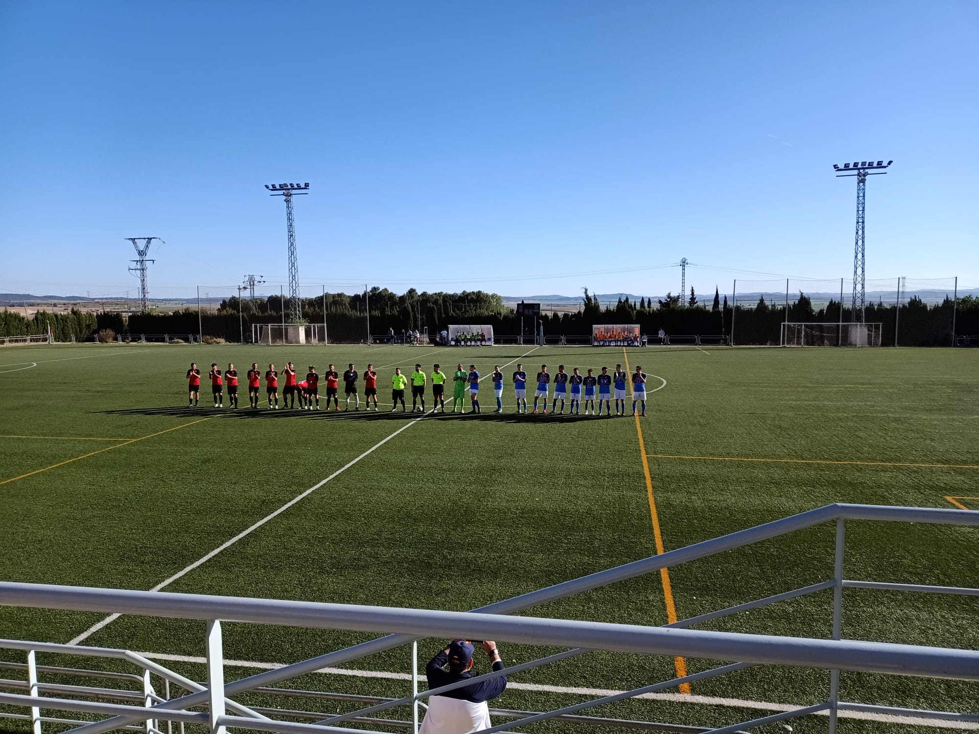 Momentos antes del inicio del partido