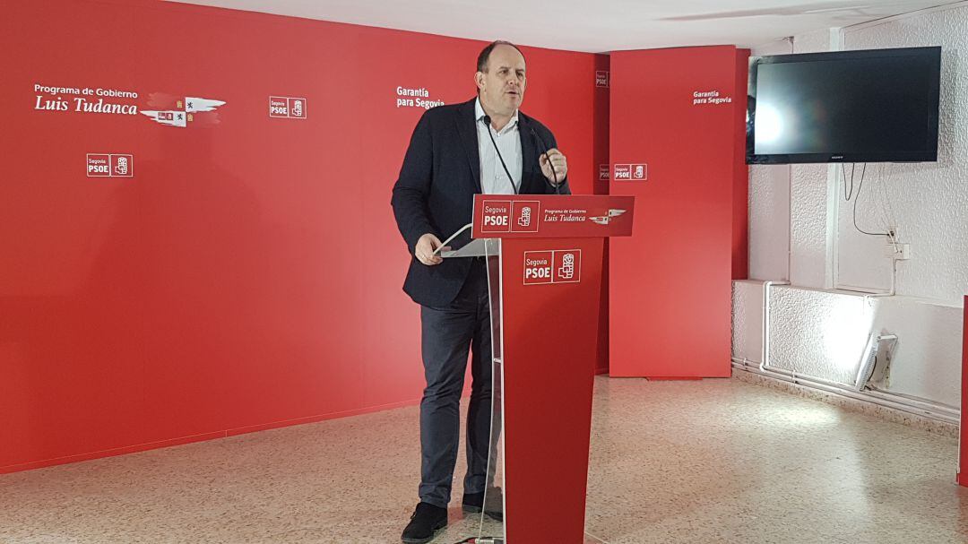 El secretario General provincial de Segovia, José Luis Aceves, durante su comparecencia para tratar diferentes temas relacionados con la sanidad en la provincia