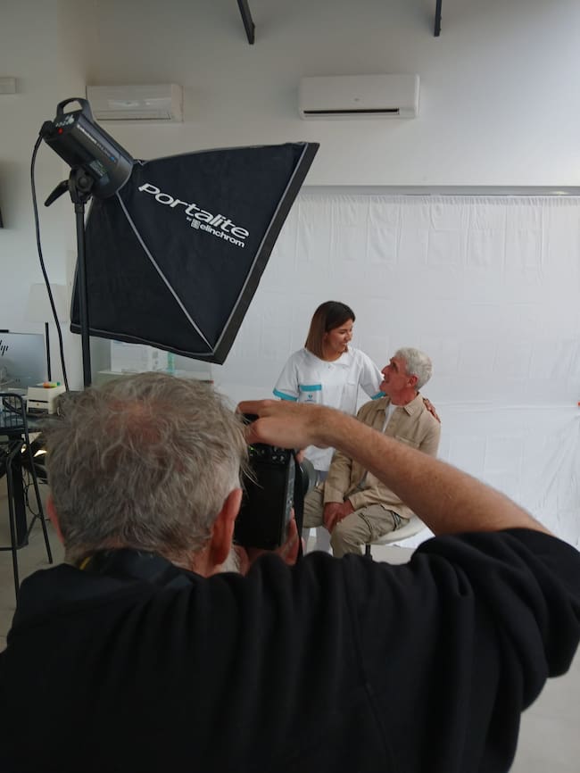 Un momento de la sesión fotográfica