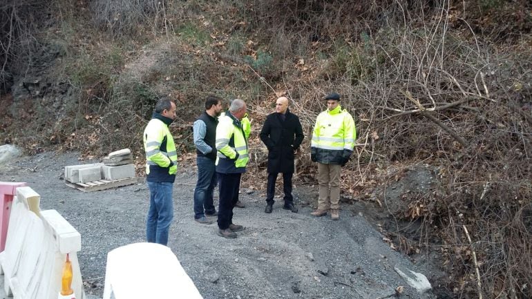 Visita de obras en carretera de Bérchules