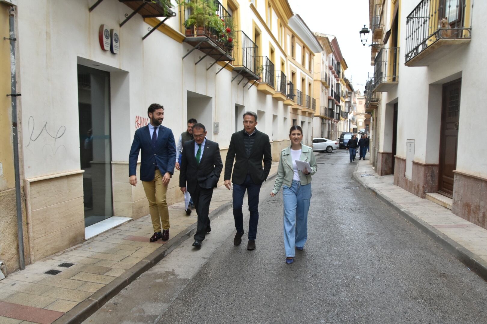 Juan Francisco Martínez, director del Itrem, Santiago Parra, edil de Cultura, Fulgencio Gil, alcalde de Lorca y Rosa Medina, edil de Fomento