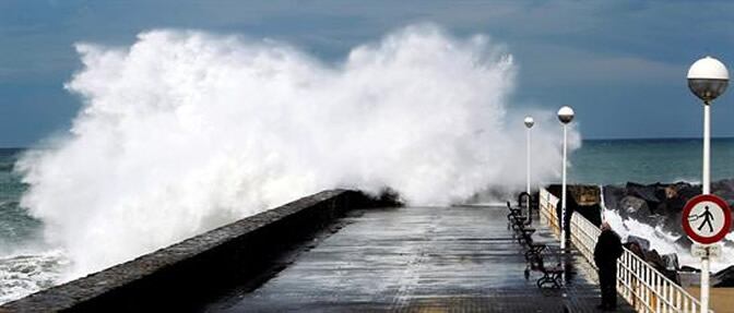 Oleaje en San Sebastián