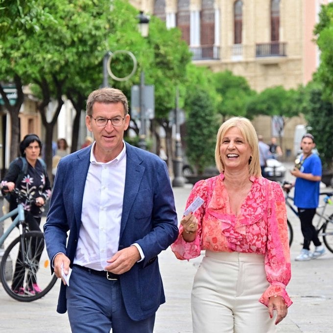 María José García Pelayo junto a Alberto Núñez Feijóo