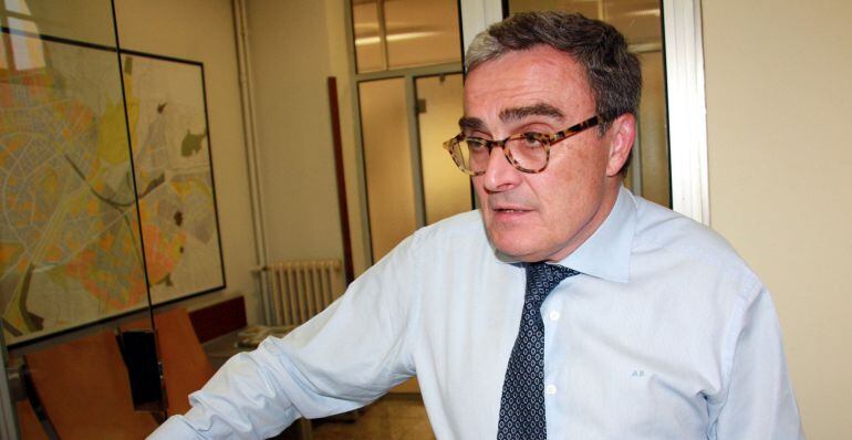 Àngel Ros aquest dimecres a l'Ajuntament de Lleida.