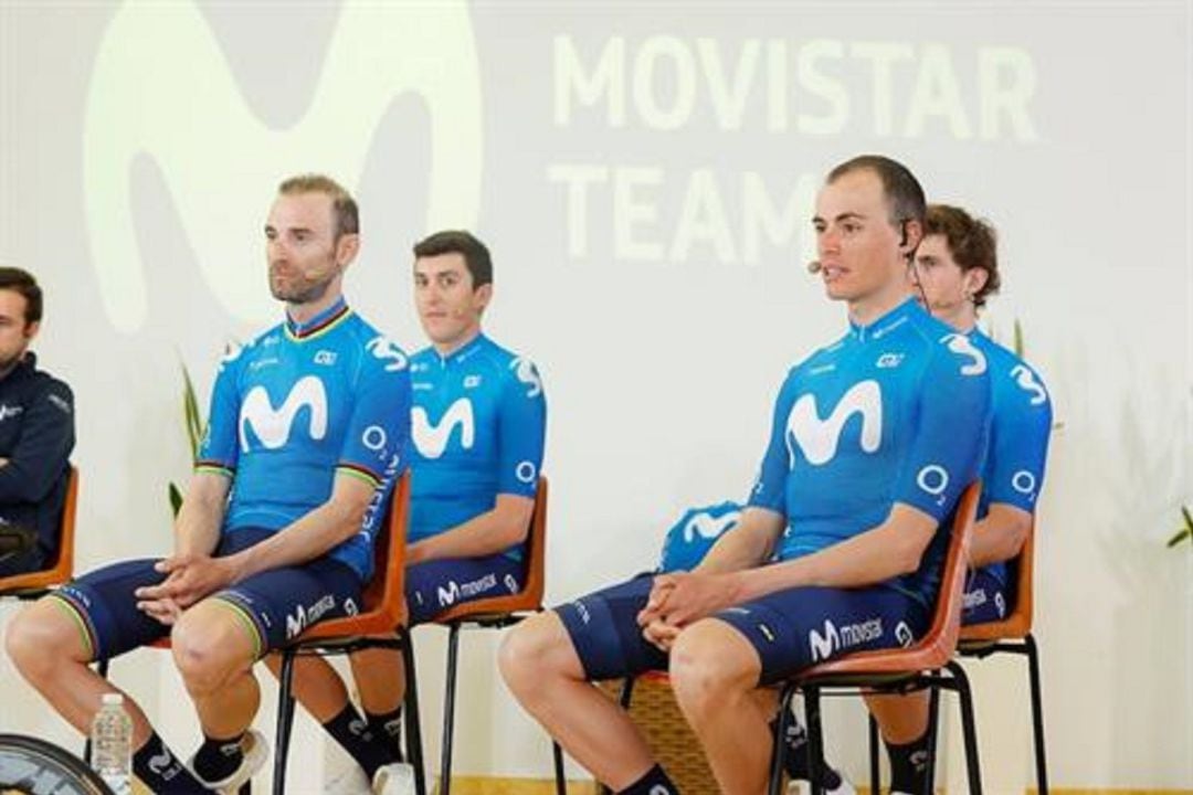 Presentación del Movistar Team 2021, con Alejandro Valverde, Marc Soler y Enric Mas