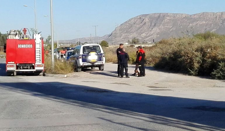 Trabajos de busqueda del menor desaparecido