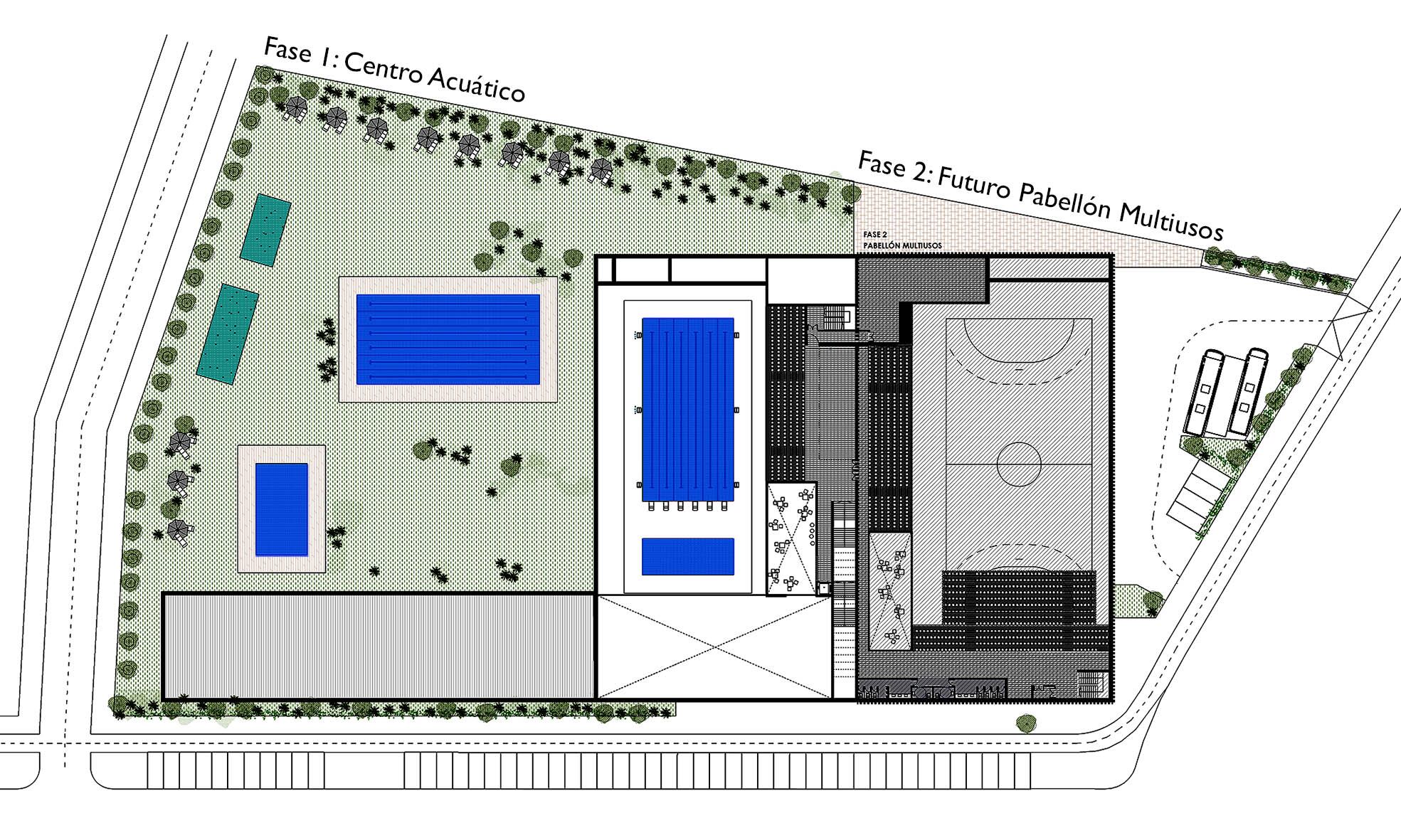 Plano Centro Acuático Municipal de Cabanillas del Campo