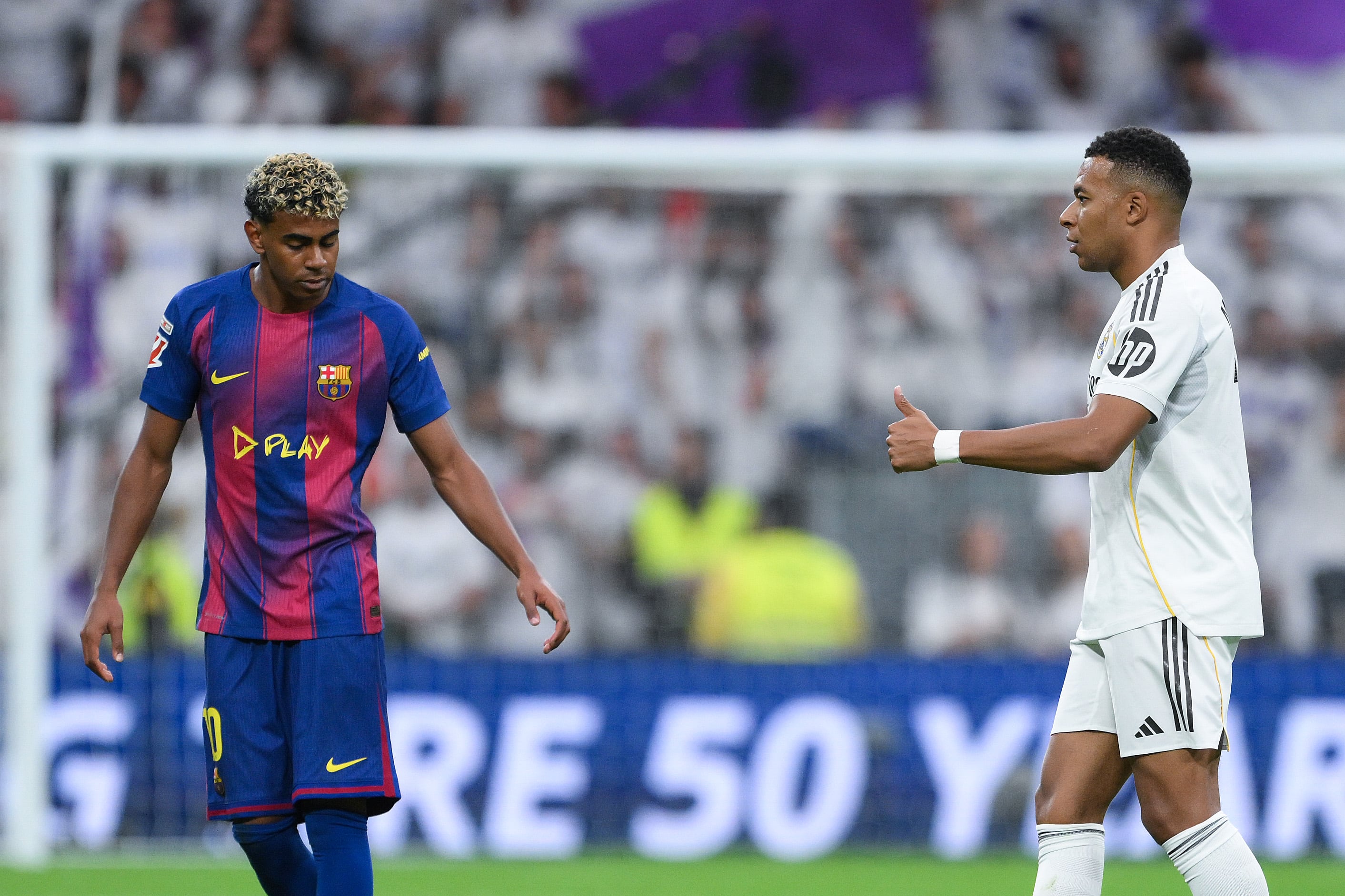 Lamine Yamal y Kylian Mbappé